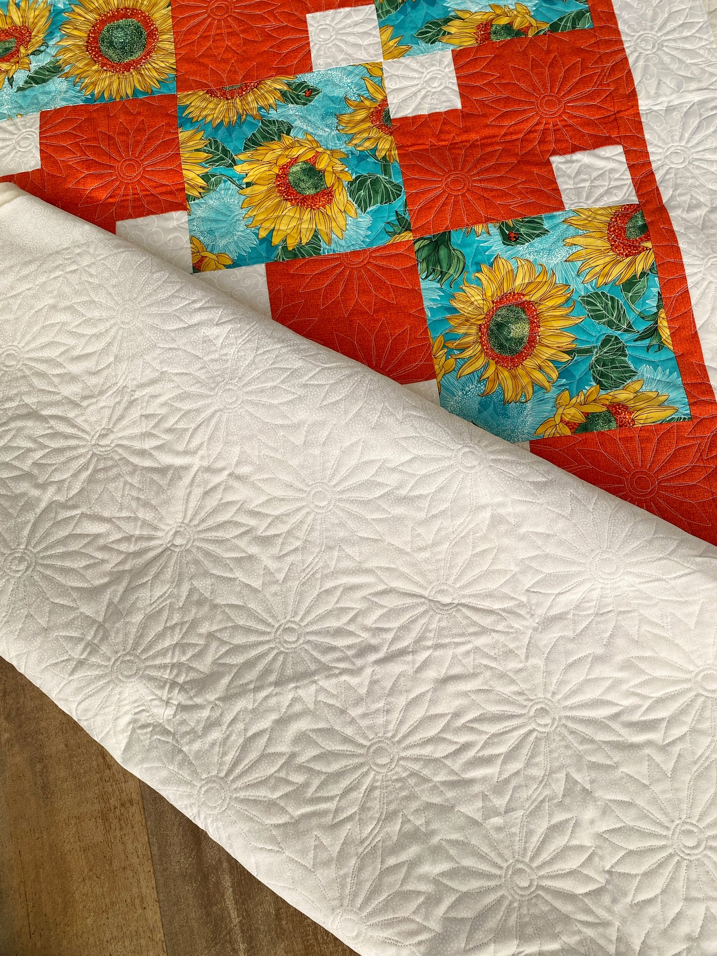 Sunflower and Christmas Quilts