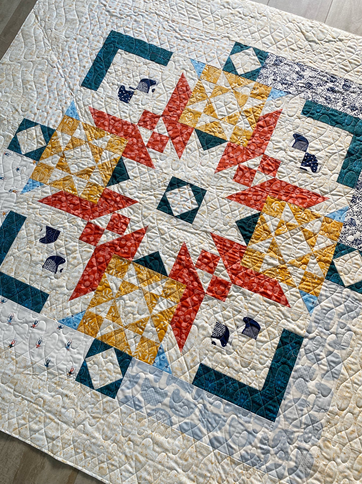 Stella, Star of Wonder, Modern Snowflake, Piece & Quilt