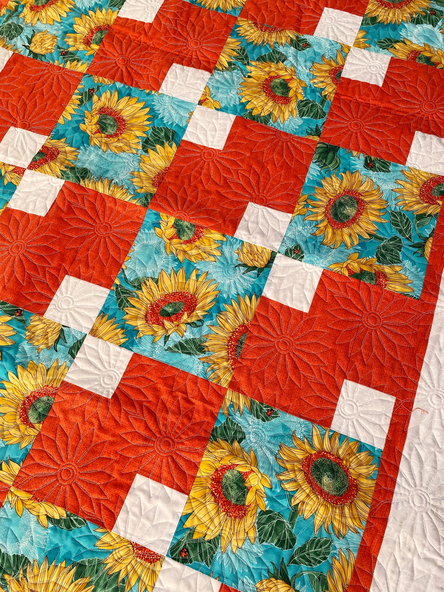 Sunflower and Christmas Quilts