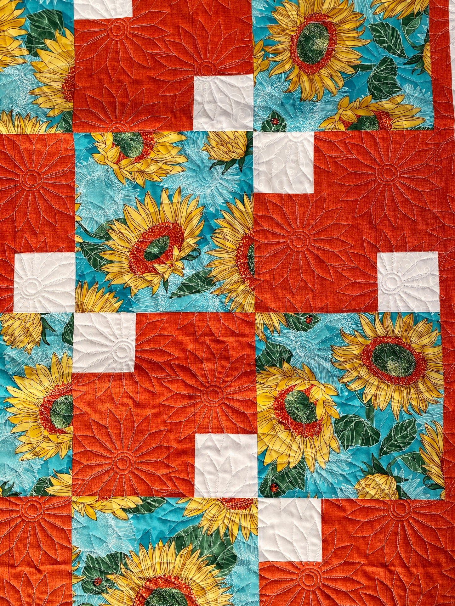 Sunflower and Christmas Quilts