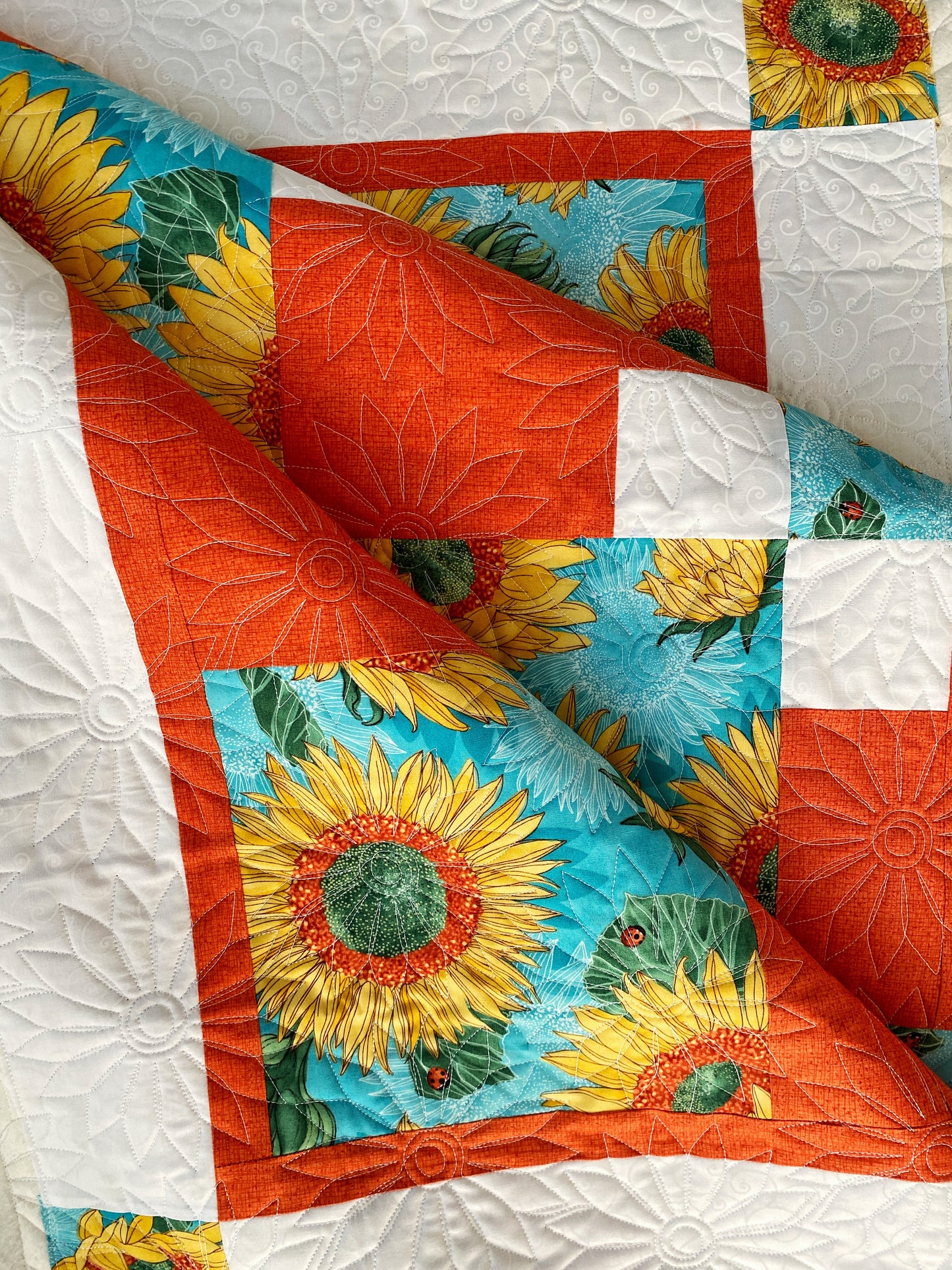Sunflower and Christmas Quilts