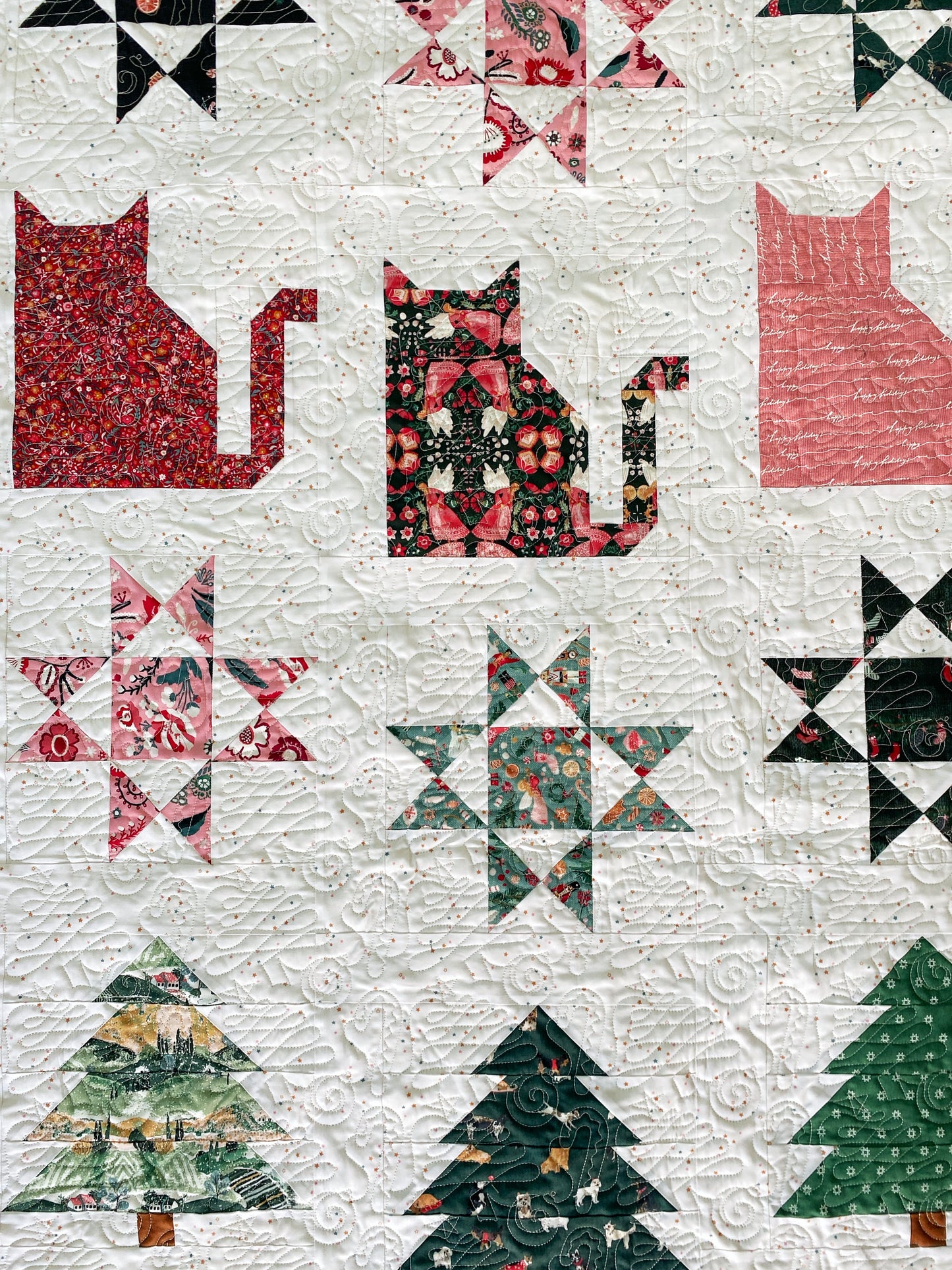Quinn, Scarlett and Fiona Christmas Quilts