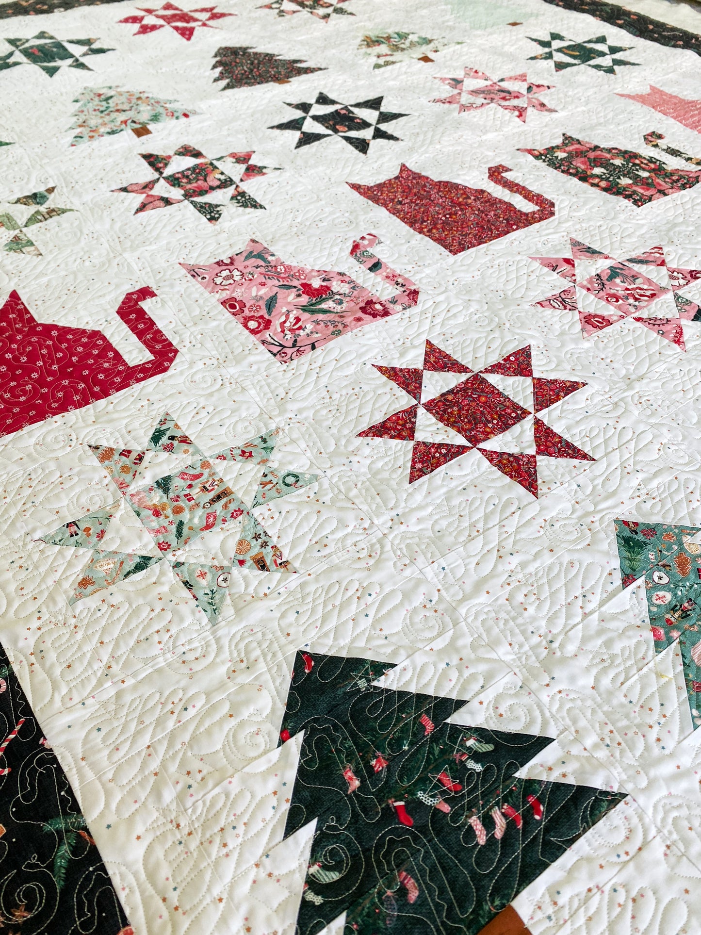 Quinn, Scarlett and Fiona Christmas Quilts