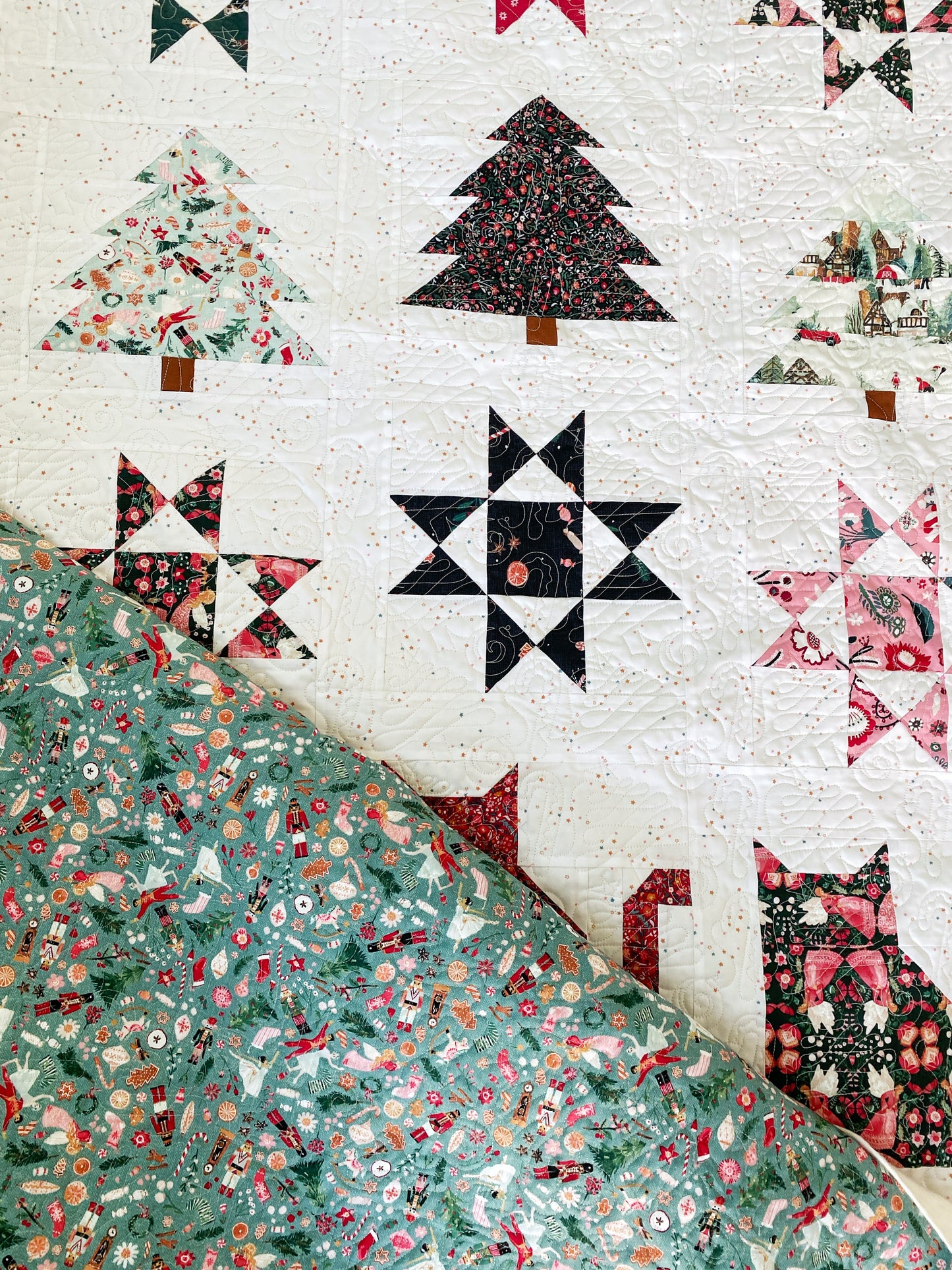 Quinn, Scarlett and Fiona Christmas Quilts