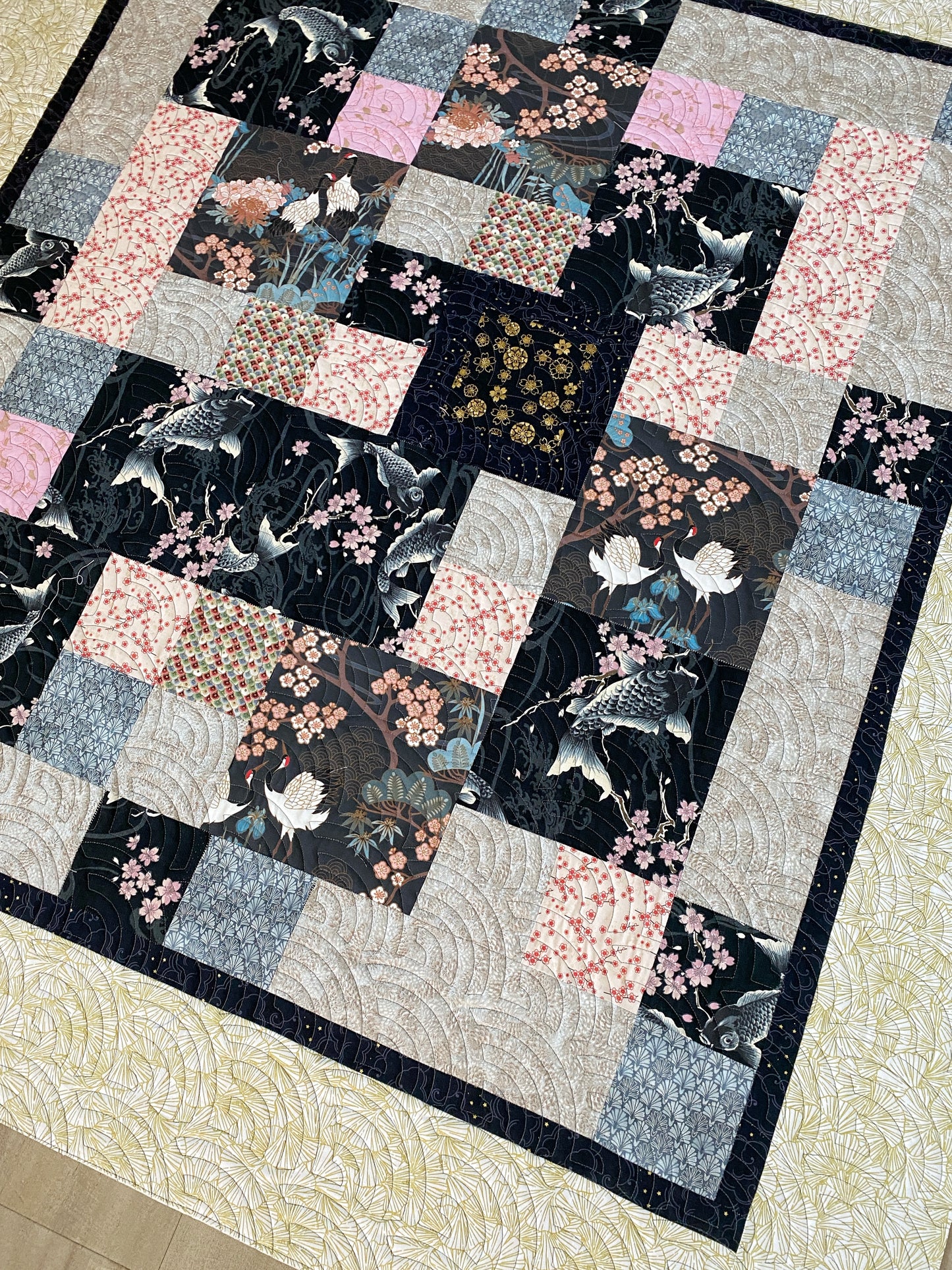 Cranes and Koi